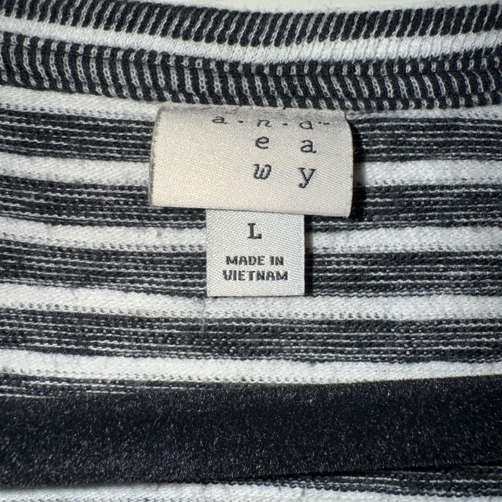 a new day Black and White Striped Short Sleeve Tee - Picture 3 of 3